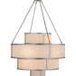 Meyda Lighting Jayne 44" 12-Light 4-Tier Nickel Pendant Light With Whitestone Idalight Shade Glass
