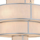 Meyda Lighting Jayne 44" 12-Light 4-Tier Nickel Pendant Light With Whitestone Idalight Shade Glass