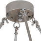 Meyda Lighting Jayne 44" 12-Light 4-Tier Nickel Pendant Light With Whitestone Idalight Shade Glass