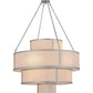 Meyda Lighting Jayne 44" 12-Light 4-Tier Nickel Pendant Light With Whitestone Idalight Shade Glass