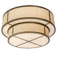 Meyda Lighting Jayne 48" 6-Light 2-Tier Antique Copper Pendant Light With Brown Burlap Textrene & White Statuario Idalight Shade