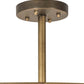 Meyda Lighting Jayne 48" 6-Light 2-Tier Antique Copper Pendant Light With Brown Burlap Textrene & White Statuario Idalight Shade