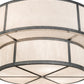 Meyda Lighting Jayne 48" 6-Light 2-Tier Antique Iron Ore Pendant Light With Whitestone Idalight Shade