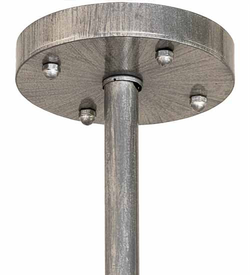 Meyda Lighting Jayne 48" 6-Light 2-Tier Antique Iron Ore Pendant Light With Whitestone Idalight Shade