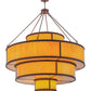 Meyda Lighting Jayne 60" 26-Light Antique Rust Pendant Light With Amber Quartz Idalight Shade Glass