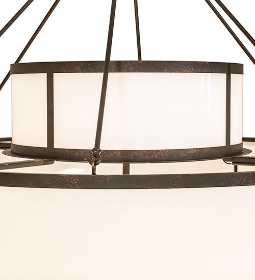 Meyda Lighting Jayne 60" 26-Light Gilded Tobacco Pendant Light With Statuario Idalight Shade