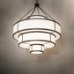 Meyda Lighting Jayne 60" 26-Light Gilded Tobacco Pendant Light With Statuario Idalight Shade