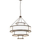 Meyda Lighting Jayne 60" 26-Light Gilded Tobacco Pendant Light With Statuario Idalight Shade