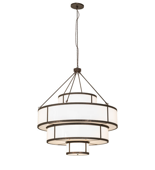Meyda Lighting Jayne 60" 26-Light Gilded Tobacco Pendant Light With Statuario Idalight Shade