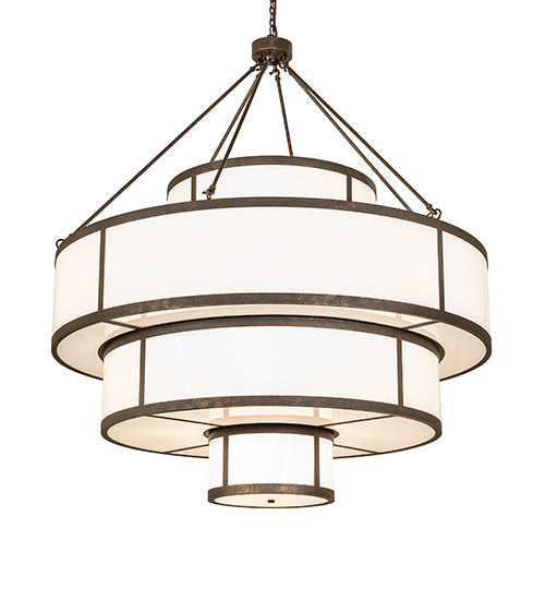 Meyda Lighting Jayne 60" 26-Light Gilded Tobacco Pendant Light With Statuario Idalight Shade