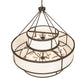 Meyda Lighting Jayne 60" 26-Light Gilded Tobacco Pendant Light With Statuario Idalight Shade