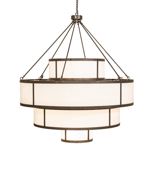 Meyda Lighting Jayne 60" 26-Light Gilded Tobacco Pendant Light With Statuario Idalight Shade