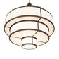 Meyda Lighting Jayne 60" 26-Light Gilded Tobacco Pendant Light With Statuario Idalight Shade