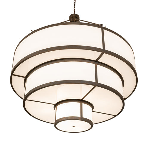 Meyda Lighting Jayne 60" 26-Light Gilded Tobacco Pendant Light With Statuario Idalight Shade