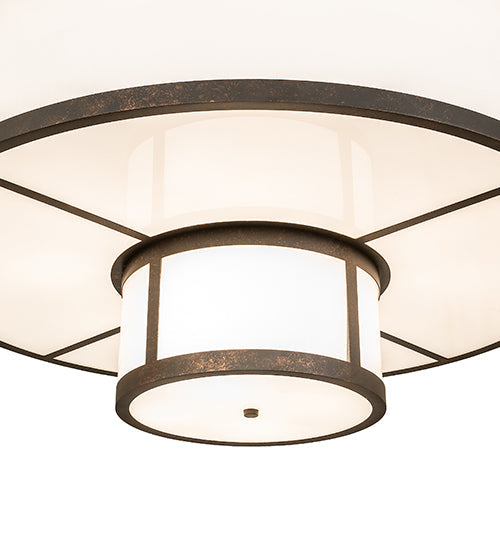 Meyda Lighting Jayne 60" 26-Light Gilded Tobacco Pendant Light With Statuario Idalight Shade