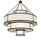 Meyda Lighting Jayne 60" 26-Light Gilded Tobacco Pendant Light With Statuario Idalight Shade