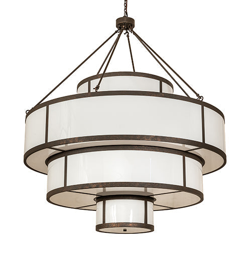 Meyda Lighting Jayne 60" 26-Light Gilded Tobacco Pendant Light With Statuario Idalight Shade