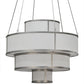 Meyda Lighting Jayne 60" 27-Light 4-Tier Nickel Pendant Light With White Statuario Idalight Shade