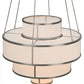 Meyda Lighting Jayne 60" 27-Light 4-Tier Nickel Pendant Light With White Statuario Idalight Shade