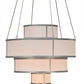 Meyda Lighting Jayne 60" 27-Light 4-Tier Nickel Pendant Light With White Statuario Idalight Shade