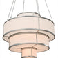 Meyda Lighting Jayne 60" 27-Light 4-Tier Nickel Pendant Light With White Statuario Idalight Shade