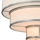 Meyda Lighting Jayne 60" 27-Light 4-Tier Nickel Pendant Light With White Statuario Idalight Shade