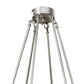 Meyda Lighting Jayne 60" 27-Light 4-Tier Nickel Pendant Light With White Statuario Idalight Shade