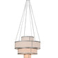 Meyda Lighting Jayne 60" 27-Light 4-Tier Nickel Pendant Light With White Statuario Idalight Shade