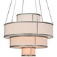Meyda Lighting Jayne 60" 27-Light 4-Tier Nickel Pendant Light With White Statuario Idalight Shade