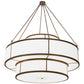 Meyda Lighting Jayne 66" 20-Light 3-Tier Rustic Iron Pendant Light With White Statuario Idalight Shade Glass