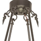 Meyda Lighting Jayne 66" 20-Light 3-Tier Timeless Bronze Pendant Light With White Statuarion Idalight Shade Glass