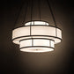 Meyda Lighting Jayne 66" 20-Light 3-Tier Timeless Bronze Pendant Light With White Statuarion Idalight Shade Glass