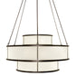 Meyda Lighting Jayne 66" 20-Light 3-Tier Timeless Bronze Pendant Light With White Statuarion Idalight Shade Glass
