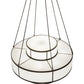 Meyda Lighting Jayne 66" 20-Light 3-Tier Timeless Bronze Pendant Light With White Statuarion Idalight Shade Glass