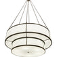 Meyda Lighting Jayne 66" 20-Light 3-Tier Timeless Bronze Pendant Light With White Statuarion Idalight Shade Glass
