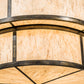 Meyda Lighting Jayne 72" 18-Light 2-Tier Light Burnished Antique Copper Pendant Light With Travertine Idalight Shade Glass