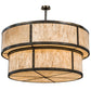 Meyda Lighting Jayne 72" 18-Light 2-Tier Light Burnished Antique Copper Pendant Light With Travertine Idalight Shade Glass