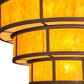 Meyda Lighting Jayne 74" 44-Light 5-Tier LED Dark Roast Pendant Light With Ambra Siena Idalight And Sahara Taupe Idalight Shade