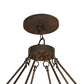 Meyda Lighting Jayne 74" 44-Light 5-Tier LED Dark Roast Pendant Light With Ambra Siena Idalight And Sahara Taupe Idalight Shade
