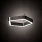 Meyda Lighting Jefferson 24" LED Sparkle Silver Pendant Light With White Statuario Idalight Shade