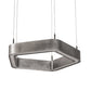 Meyda Lighting Jefferson 24" LED Sparkle Silver Pendant Light With White Statuario Idalight Shade