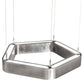 Meyda Lighting Jefferson 24" LED Sparkle Silver Pendant Light With White Statuario Idalight Shade