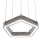 Meyda Lighting Jefferson 24" LED Sparkle Silver Pendant Light With White Statuario Idalight Shade
