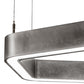 Meyda Lighting Jefferson 24" LED Sparkle Silver Pendant Light With White Statuario Idalight Shade