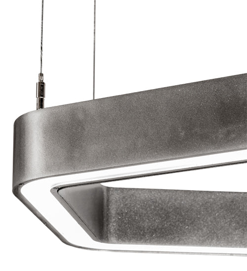 Meyda Lighting Jefferson 24" LED Sparkle Silver Pendant Light With White Statuario Idalight Shade