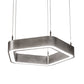 Meyda Lighting Jefferson 24" LED Sparkle Silver Pendant Light With White Statuario Idalight Shade