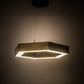 Meyda Lighting Jefferson 31" LED Antique Copper Pendant Light With White Statuario Idalight Shade Glass