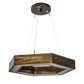 Meyda Lighting Jefferson 31" LED Antique Copper Pendant Light With White Statuario Idalight Shade Glass