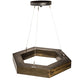 Meyda Lighting Jefferson 31" LED Antique Copper Pendant Light With White Statuario Idalight Shade Glass