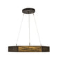 Meyda Lighting Jefferson 31" LED Antique Copper Pendant Light With White Statuario Idalight Shade Glass